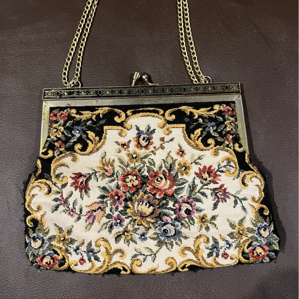 Floral Tapestry Evening Bag